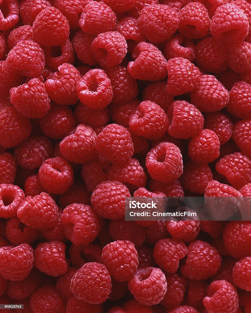 Red Raspberries as background 4x5 Film  Raspberry Stock Photo