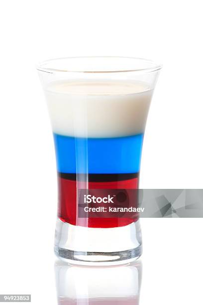 Remate Cocktail Coleção Bandeira Da Rússia - Fotografias de stock e mais imagens de Azul - Azul, Bebida, Bebida Alcoólica