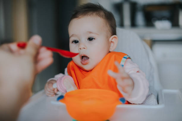 istock Adult feeding baby 949238920