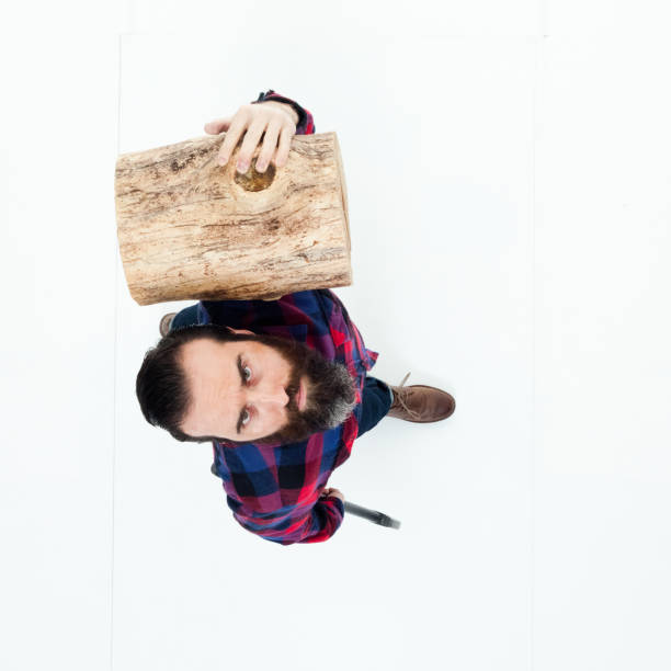 Directly above view of man