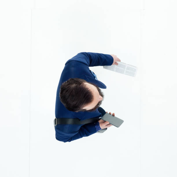 istock Top view of man walking 949239568