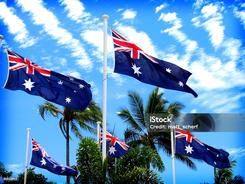 Drapeaux de l'Australie - Photo de Arbre libre de droits