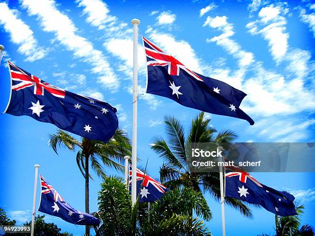 Bandeiras Da Austrália - Fotografias de stock e mais imagens de Austrália - Austrália, Bandeira, Bandeira Australiana