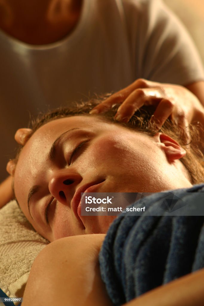 Head Massage - Lizenzfrei Shiatsu Stock-Foto