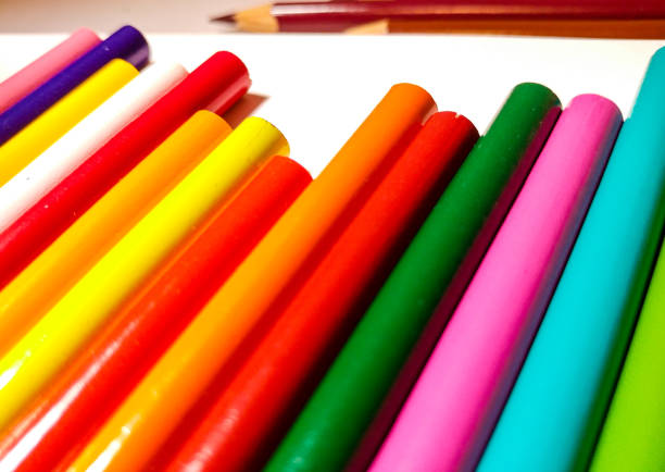 istock Backs of colored pencils. Coloured Pencils. 949240482