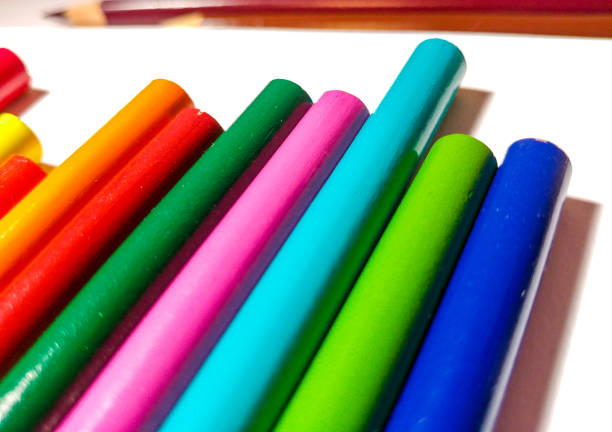 istock Backs of colored pencils. Coloured Pencils. 949240586