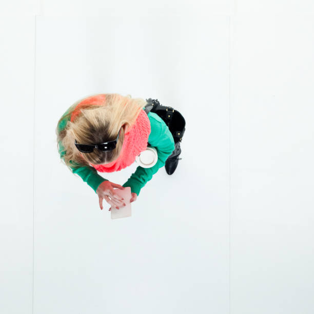 Top angle view of woman