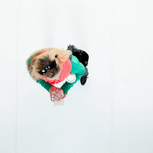 Top angle view of woman
