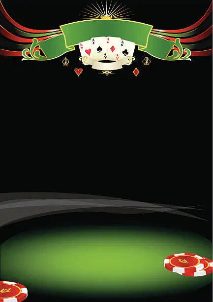 Vector illustration of Nice poker background