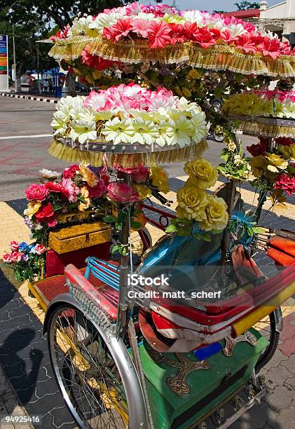 Rikscha Stockfoto und mehr Bilder von Asien - Asien, Blume, Fahrrad