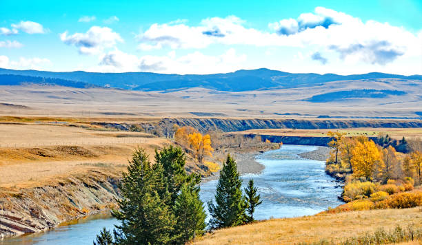 istock River, Pasture and and prairie  in Southern Alberta 949256074