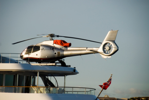 Heliport for helicopter flights for tourist tours in Punta Cana