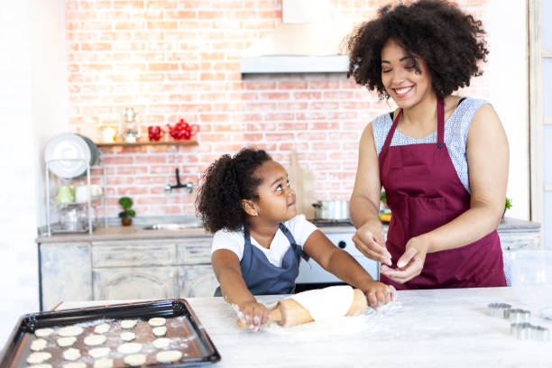 istock Mother and daughter unpacking a dough 949267936