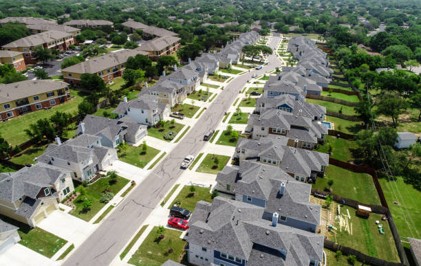istock New urban Suburb development North Austin homes and grey modern rooftops 949285872