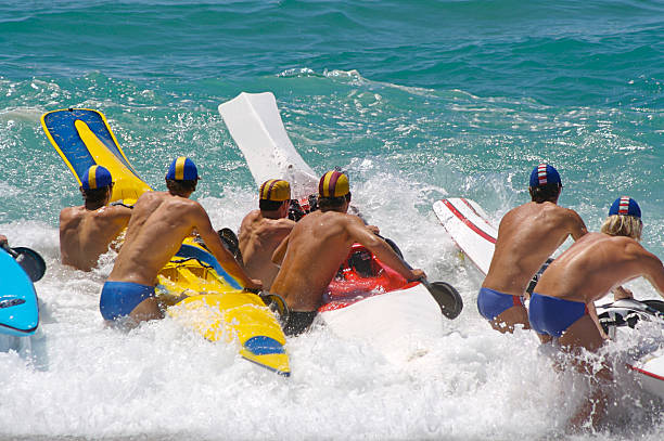 spiaggia di corsa - men swimming trunks beach racing briefs foto e immagini stock