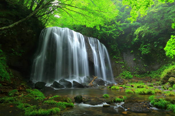 istock Summer Tatsuzawa immobile waterfall 949289760