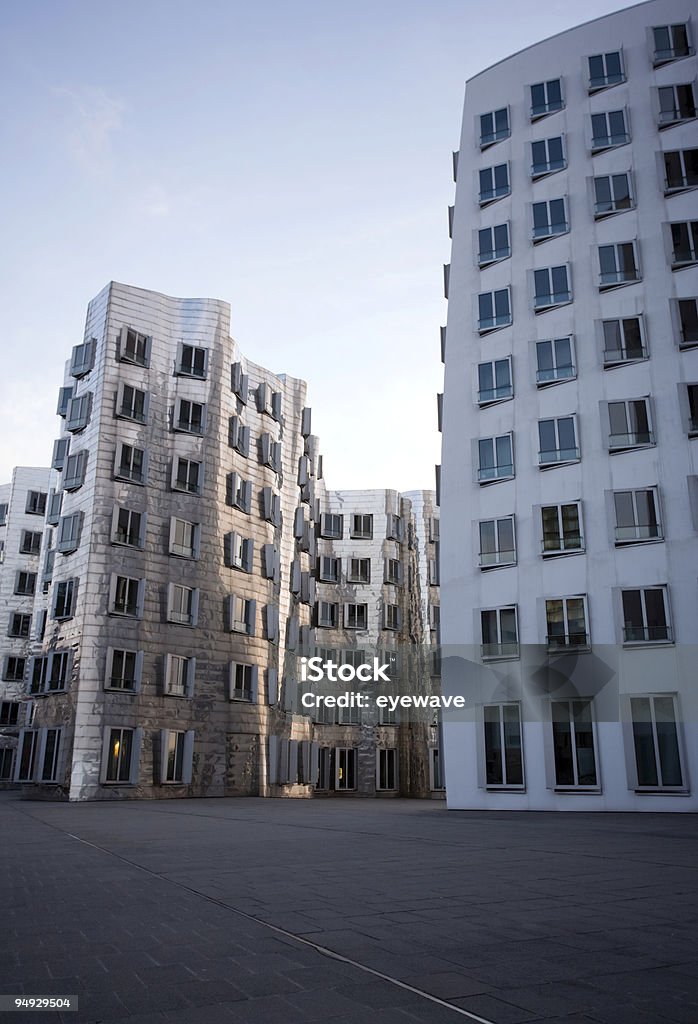 modern office building at Dusseldorf media harbor two of Frank Gehry's "Neuer Zollhof" buildings at Dusseldorf media harbor Düsseldorf Stock Photo