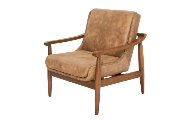 istock armchair. Modern designer chair on white background. Texture chair. 949295082