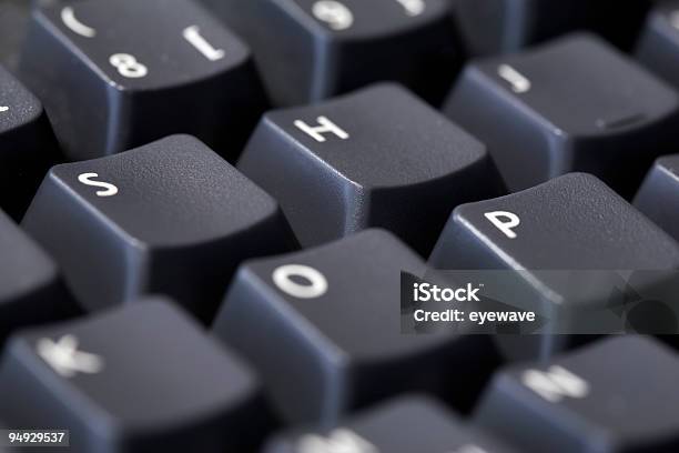 Comprar Escritas No Teclado - Fotografias de stock e mais imagens de Alfabeto - Alfabeto, Atividade Comercial, Compra online