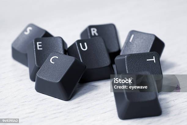 Security Spelled With Keyboard Keys Stock Photo - Download Image Now - Aggression, Alphabet, Color Image