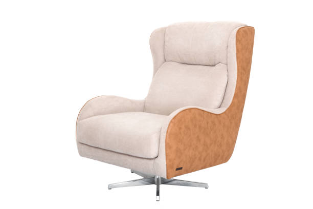 istock armchair. Modern designer chair on white background. Texture chair. 949295678