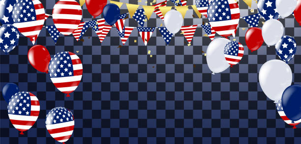 istock 4th of July American Independence Day decorations on blue background 949299852