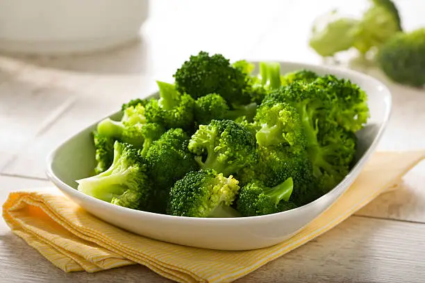 Photo of boiled broccoli in a bowl