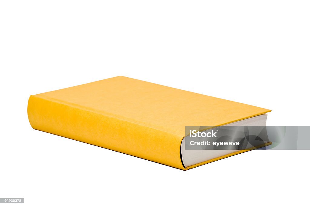 Amarillo libro con cubierta ciega - Foto de stock de Lomo de libro libre de derechos