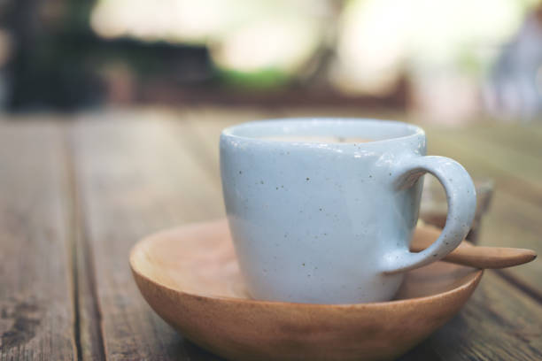 istock A blue cup of hot Latte coffee 949306542