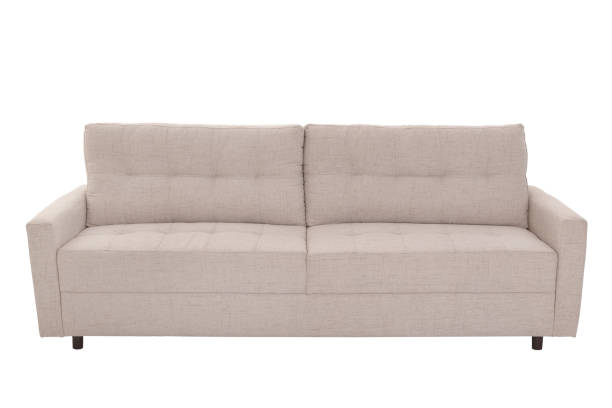 istock modern beige suede couch sofa   isolated on white background 949307240