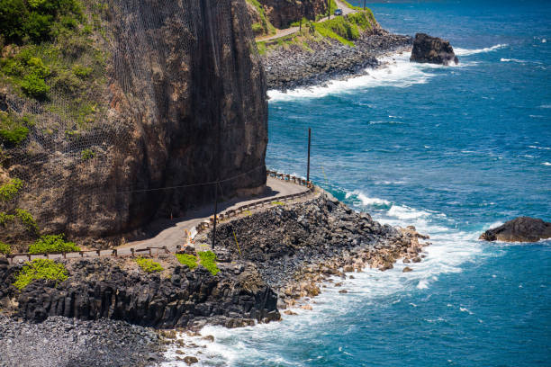 하나 mau 하와이에 태평양 관광도로 - hawaii islands maui hana road 뉴스 사진 이미지