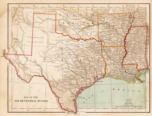 istock Map of USA South Central states 1877 949321842