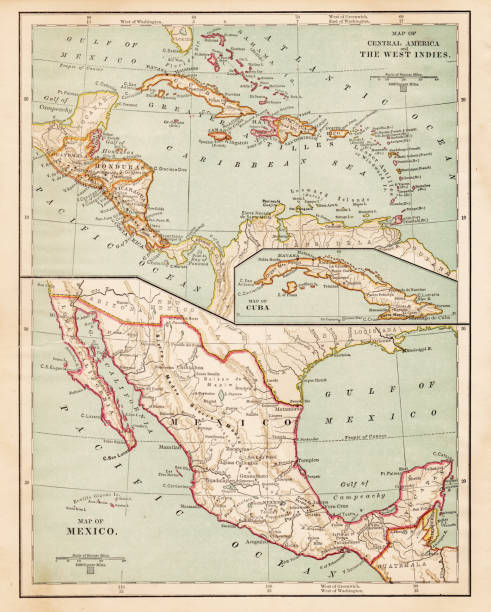 istock Map of Mexico Central America of 1877 949321874