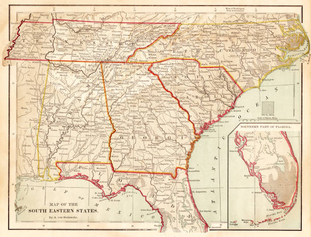 istock Maps of the southern states USA 1877 949322226