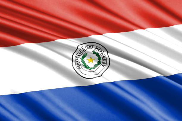 旗を振る - パラグアイ ストックフォトと画像