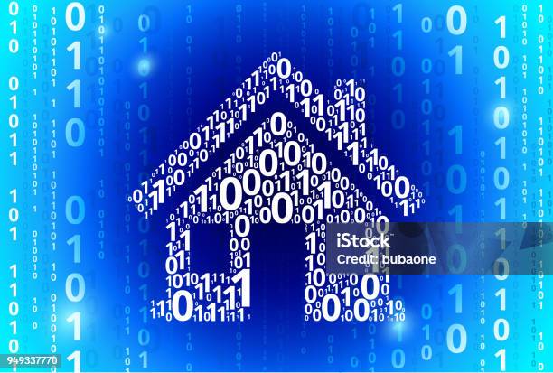 Binary Code Houses Home Binary Code Blue Vector Pattern Background Stock Illustration ...