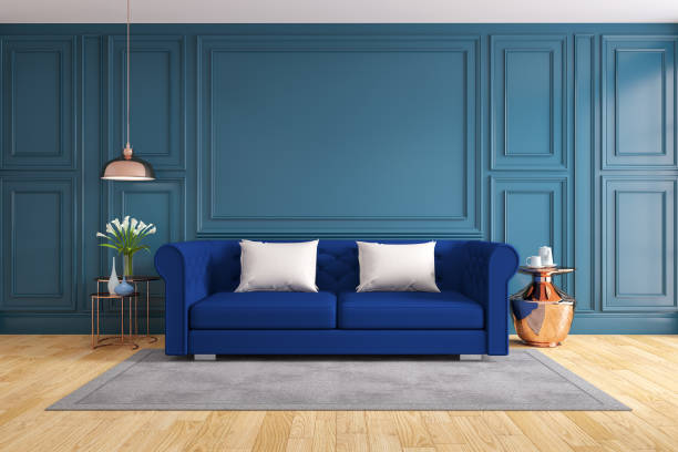 istock Modern and classic living room interior design, Spring Summer house concept , 3d rendering 949340198