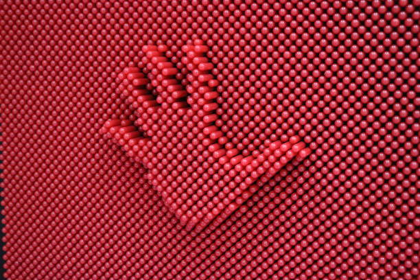 istock trace children's hands. handprint on printscreen 949345956