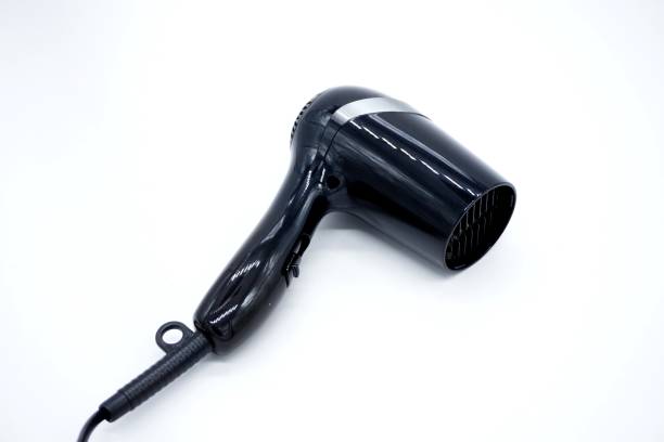 czarna elektryczna suszarka do włosów - hair dryer single object plastic black zdjęcia i obrazy z banku zdjęć
