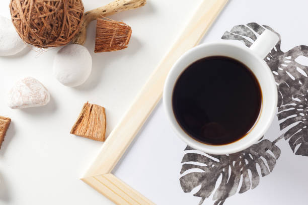 Coffee cup with neutral pattern