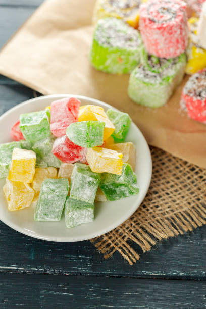 istock traditional eastern desserts on wooden background 949347586