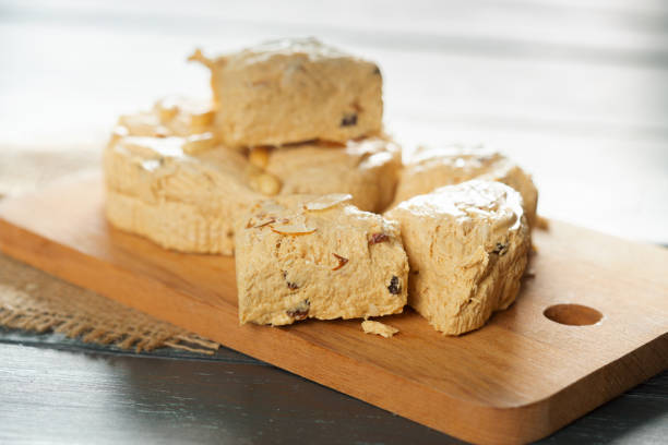 istock traditional eastern desserts on wooden background 949347838