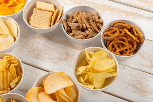 istock Pretzels in bowls on wooden table from above 949351156
