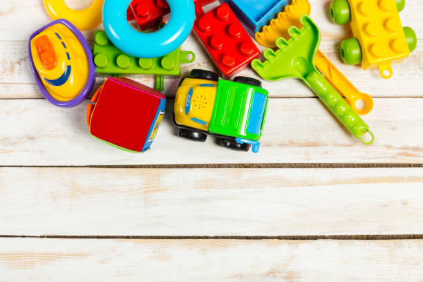 istock children toys, top view 949352584
