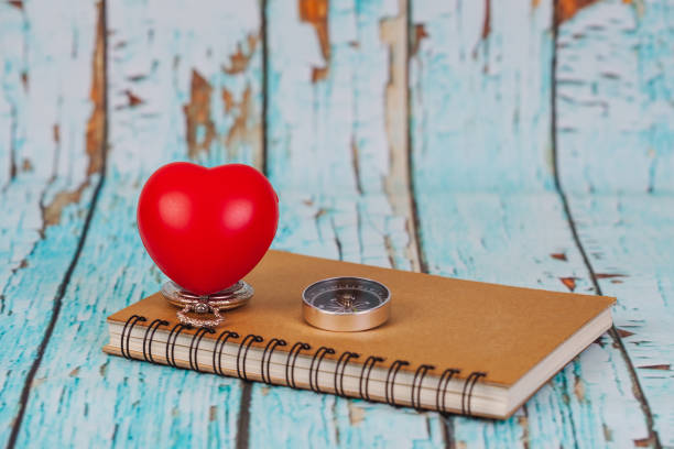 istock red heart ball on book note ,concept fixy heart . 949364834