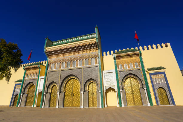 palazzo reale di fes - dar el makhzen foto e immagini stock