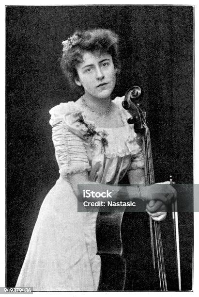 Portrait Of Elsa Ruegger Cellist For The Detroit String Quartet Stock Illustration - Download Image Now