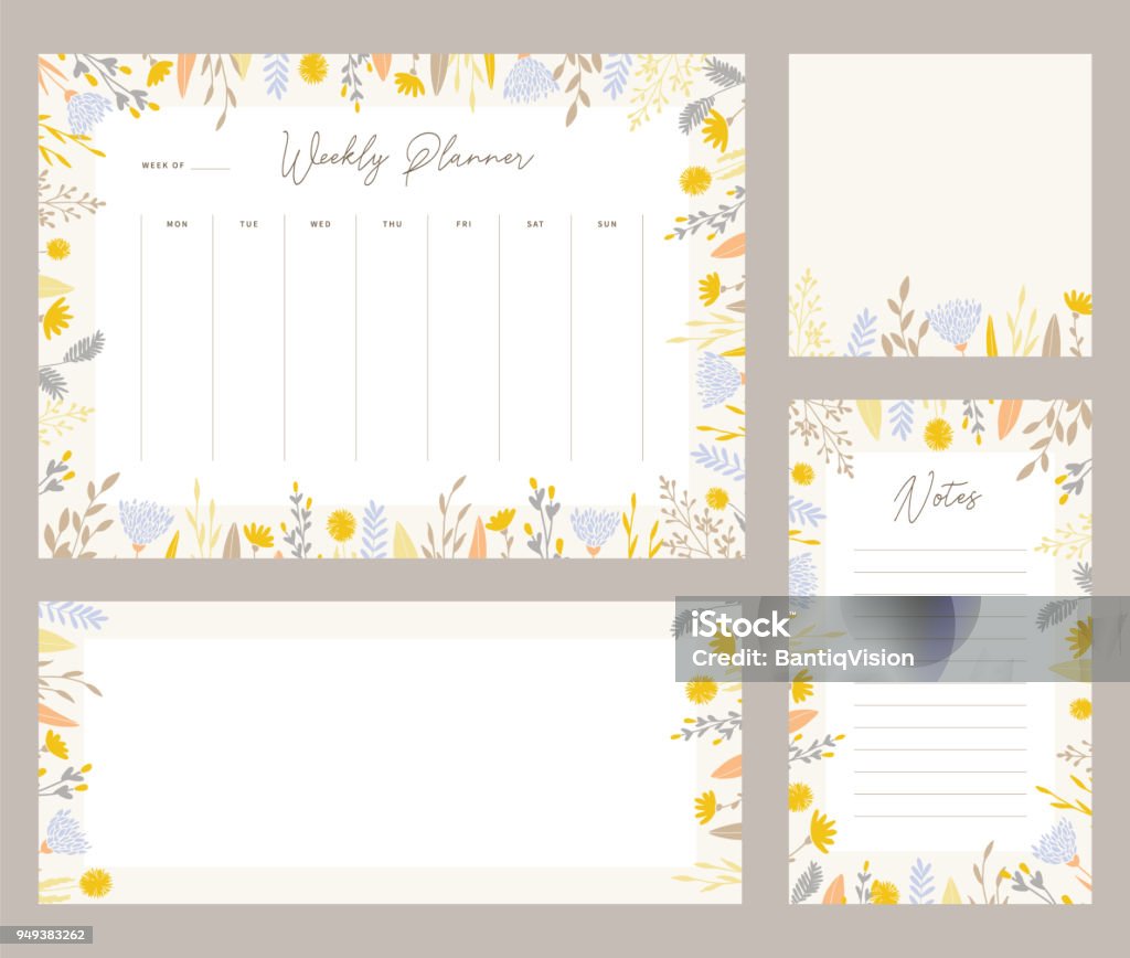Planner Vector Simple Vector Planner Templates Stock Illustration - Download Image Now - To ...