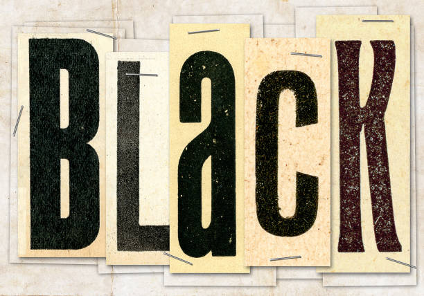 istock The word black made with old papers and letters 949391534