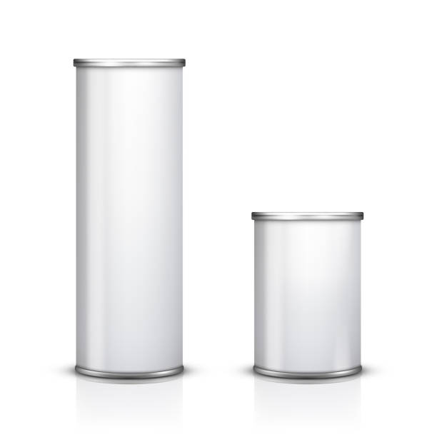 ポテトチップスの白い箱 - can label blank packaging点のイラスト素材／クリップアート素材／マンガ素材／アイコン素材